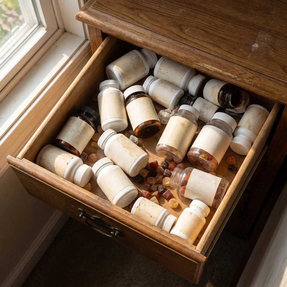 A drawer of sleep aids