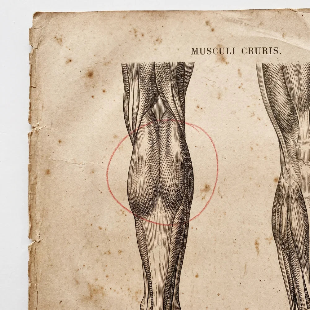 Anatomical engraving of the leg