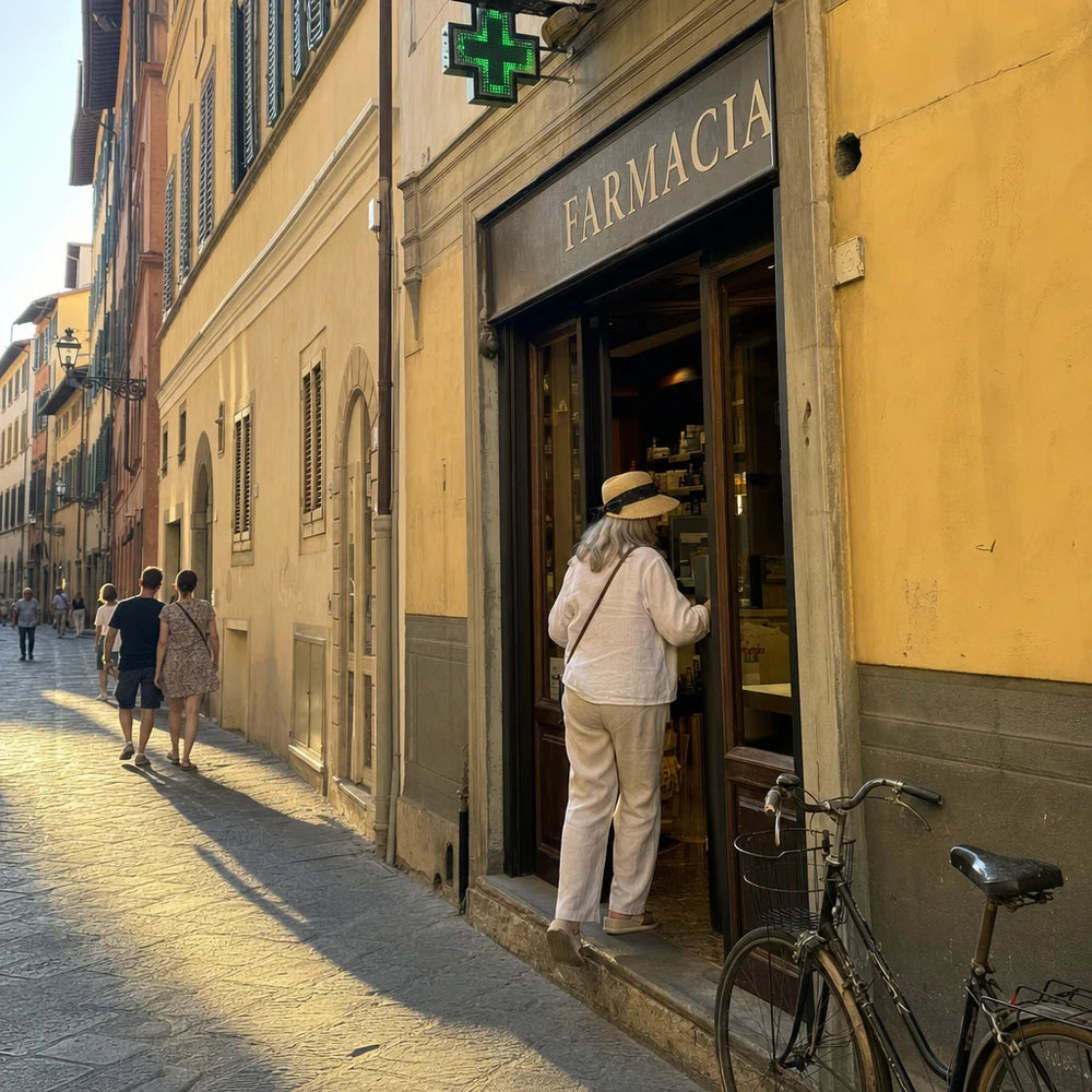 A farmacia storefront in Florence